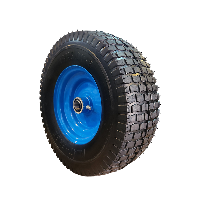 Rueda Semi Neumática Eje Asimétrico 20 mm Diámetro 270 mm Carga 160 Kg