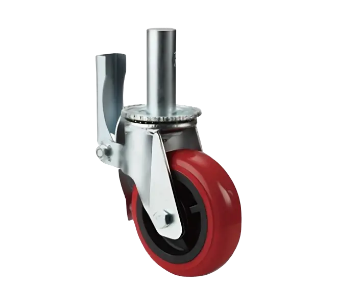 Rueda Andamio Banda PVC Placa Giratoria Con Freno