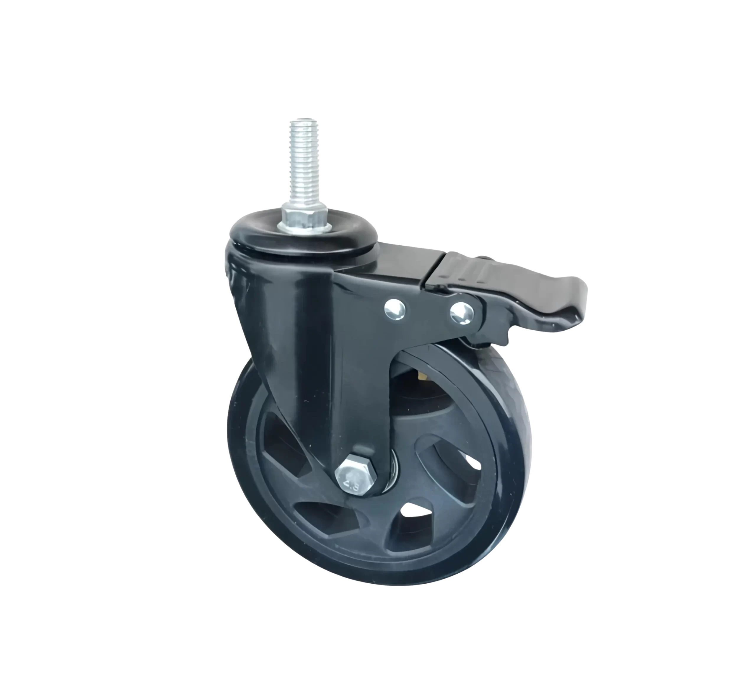 Rueda BLACKRAY Banda PVC PA Giratoria Freno Perno M12