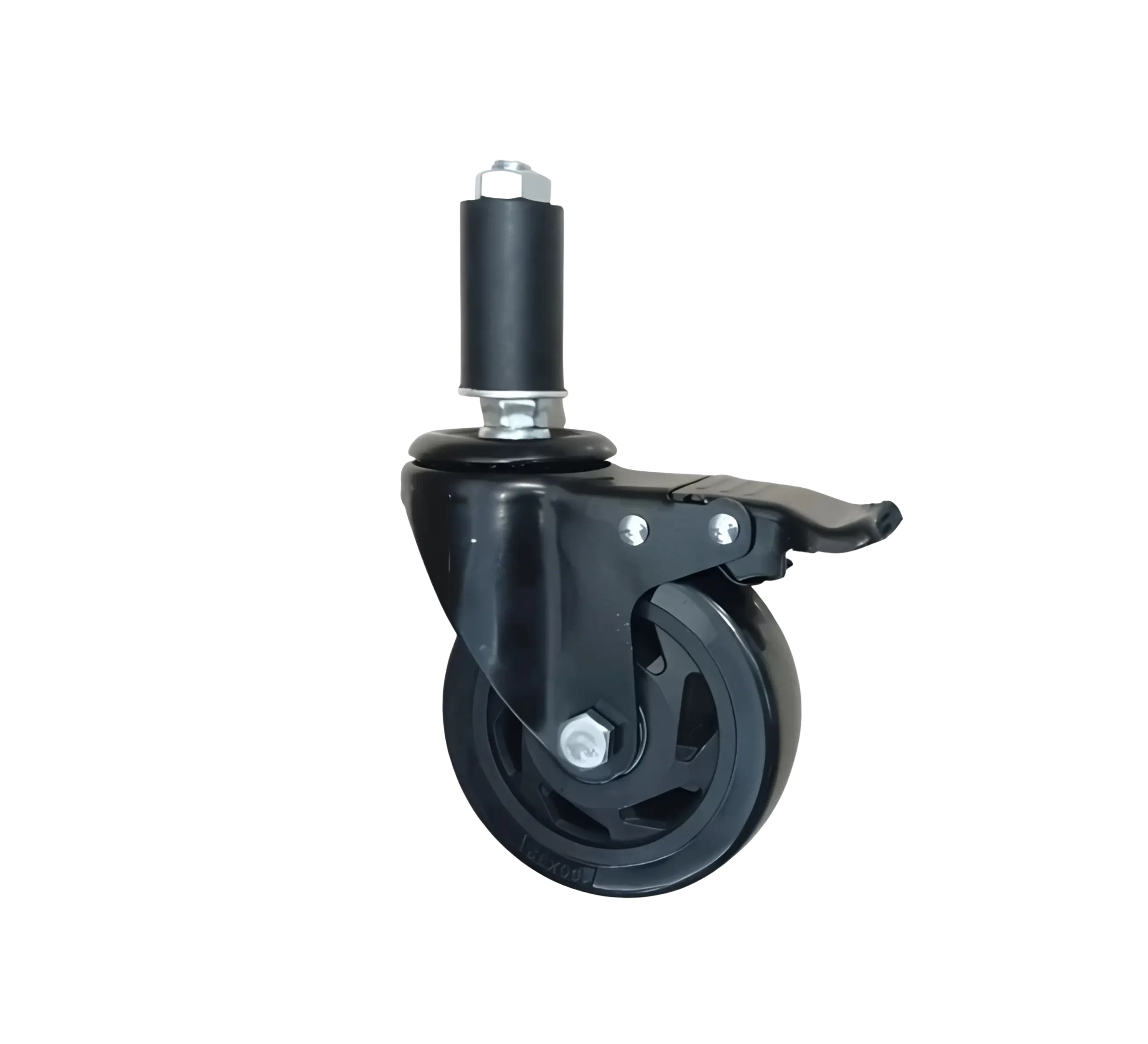 Rueda BLACKRAY Banda PVC PA Giratoria Freno Vástago Goma