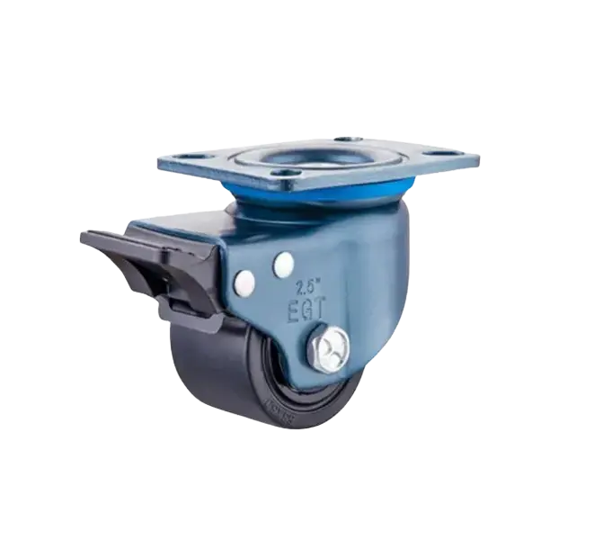 Rueda Nano Blue Poliamida Reforzado Placa Giratoria con Freno