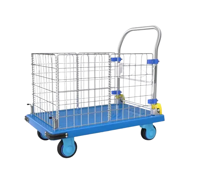 Carro Plegable 300 Kg Plataforma Plástica con Rejillas Abatibles