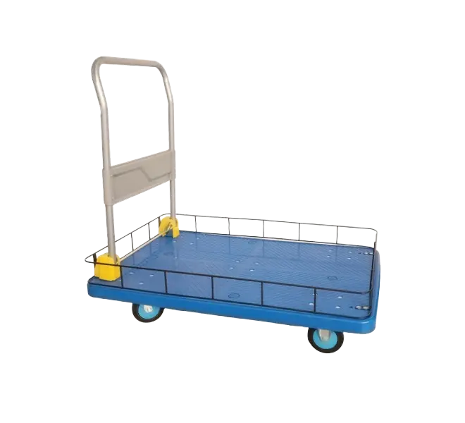 Carro Plegable 400 Kg Plataforma Plástica Rejilla de Seguridad