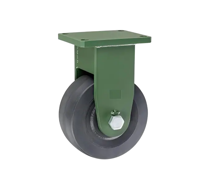 Rueda Carga Súper Pesada Banda Monobloque Nylon MC Placa Fija 7T