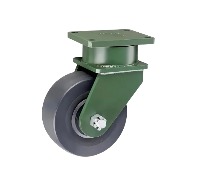 Rueda Carga Súper Pesada Banda Monobloque Nylon MC Placa Giratoria 7T