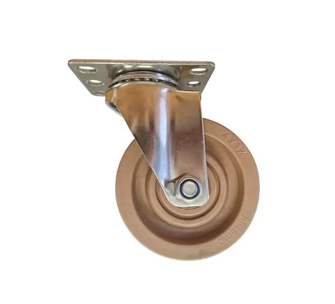 Rueda Fenólica Fibra Vidrio Placa Acero Inox 304 Giratoria 100 mm