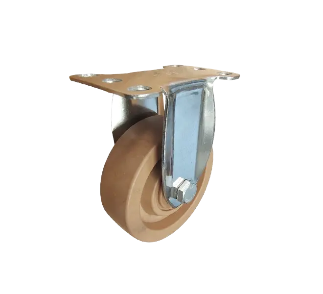 Rueda Fenólica Fibra Vidrio Placa Acero Inox 304 Fija 100 mm