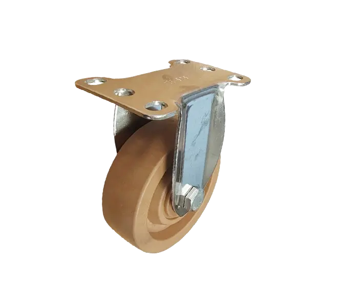 Rueda Fenólica Fibra Vidrio Placa Acero Inox 304 Fija 125 mm