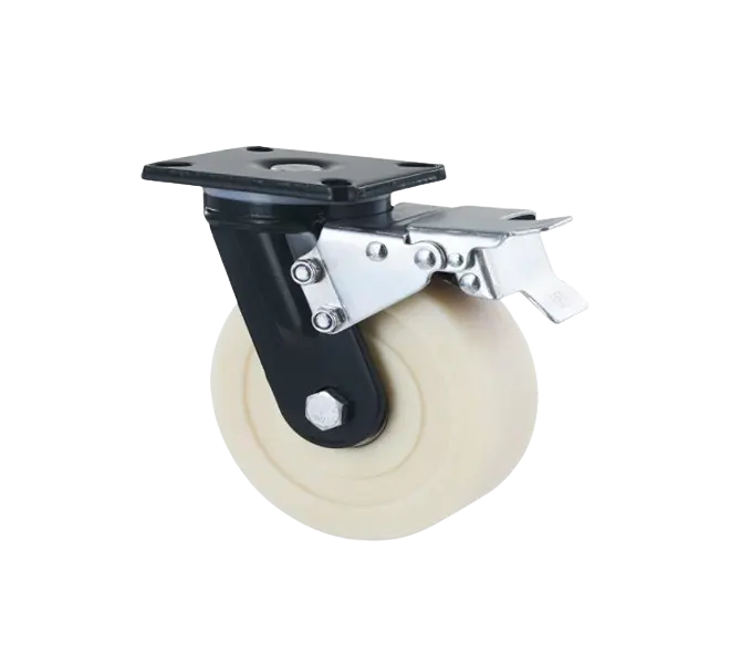 Rueda Monobloque Banda Nylon MC Placa Giratoria con Freno