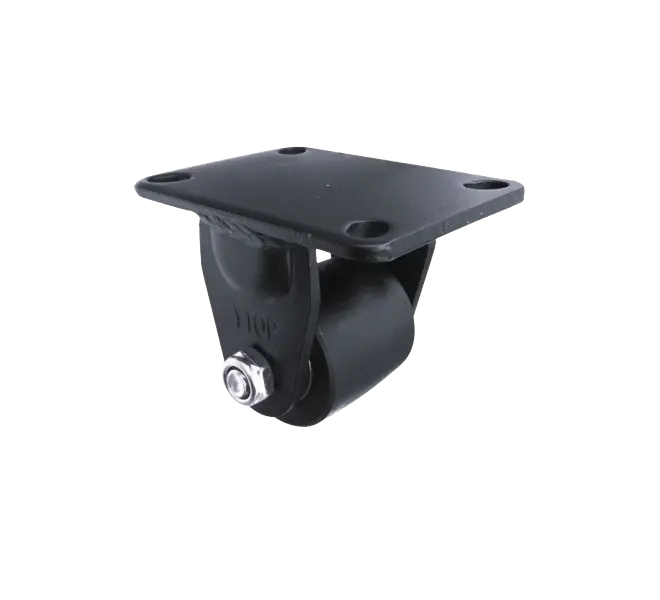 Rueda NANO BLACK Banda Poliamida 50 mm Placa Fija