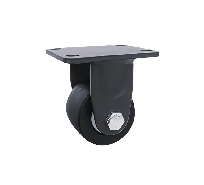 Rueda NANO BLACK Banda Poliamida 75 mm Placa Fija