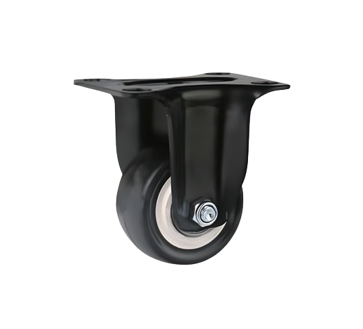 Rueda Banda PVC Negro Núcleo Polipropileno Placa Fija