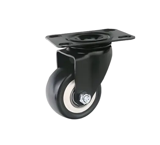 Rueda Banda PVC Negro Núcleo Polipropileno Placa Giratoria