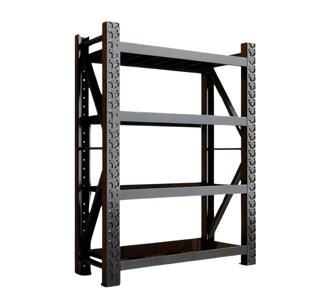 Estante Metálico NEGRO 300 Kg por Nivel 120x200x60 cm
