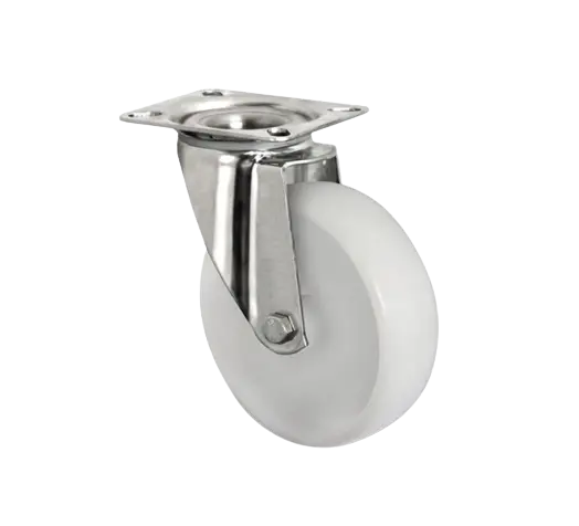Rueda Poliamida Placa Giratoria Acero Inox 304