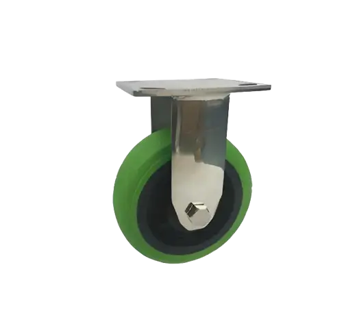 Rueda GREEN Goma TPR Placa Fija INOX 304