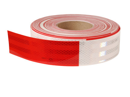 Cinta reflectante bicolor roja/blanca 45 mts